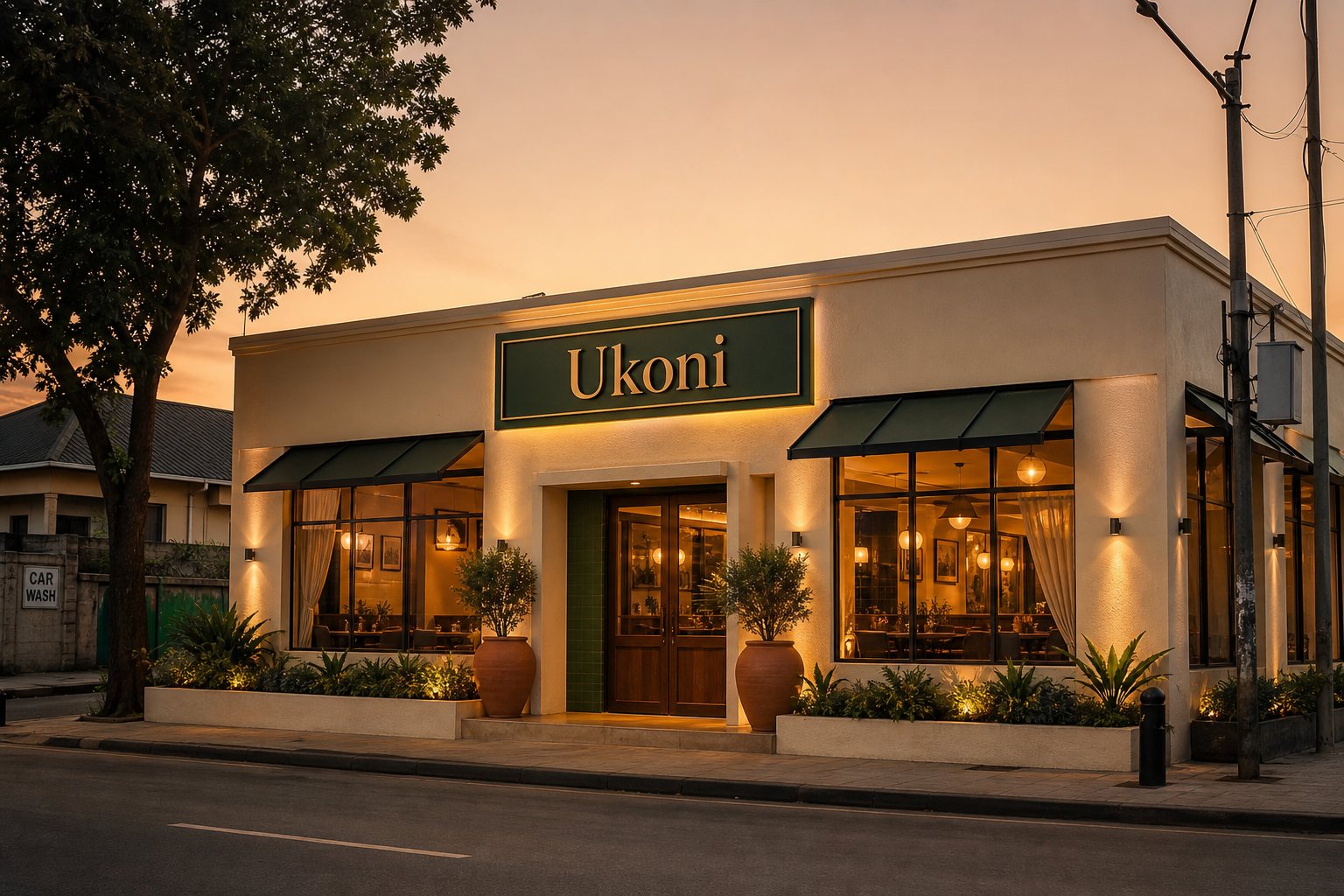 Exterior of Ukoni restaurant